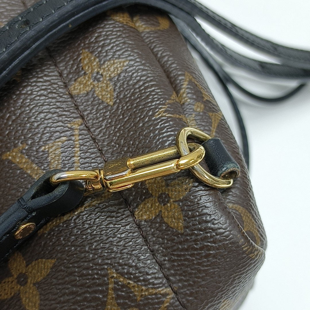 PALM SPRINGS Mini Monogram Coated Canvas Brown