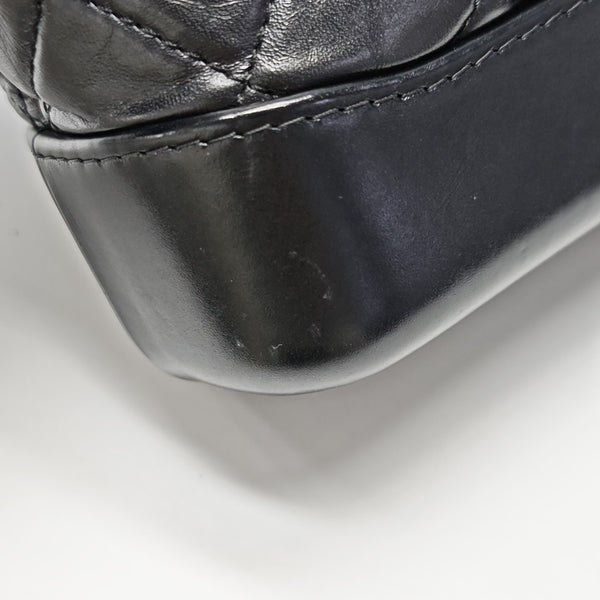 GABRIELLE Small Quilted Calfskin Black