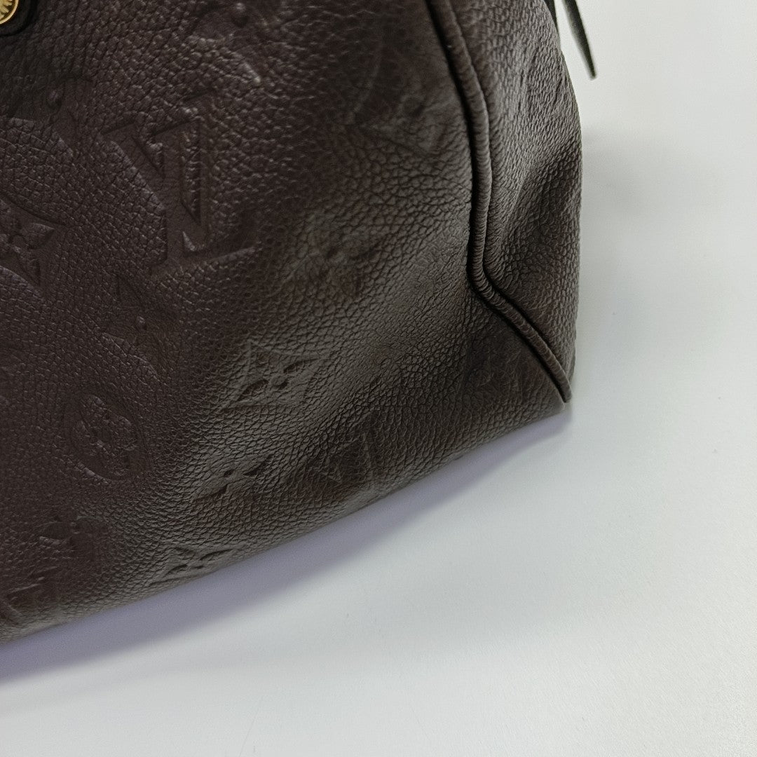 SPEEDY 25 Monogram Calfskin Brown