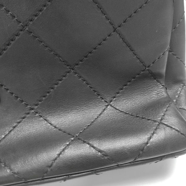 Quilted Lambskin Shoulder Bag Black