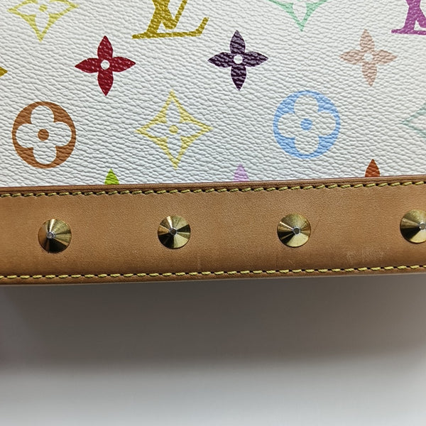 LV × TM Alma Pequeño Monogram Lona Revestida Blanca