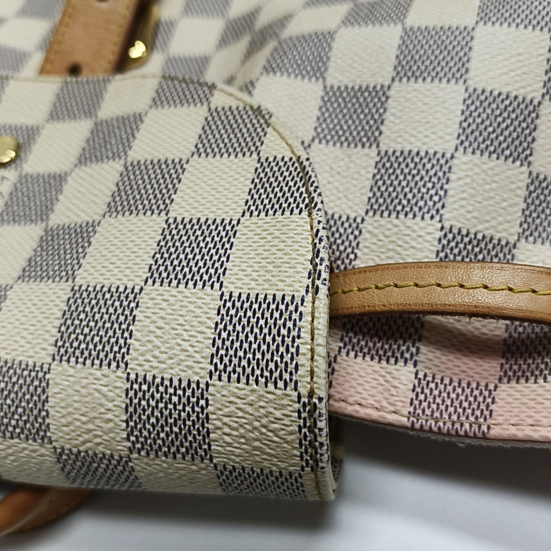 SPERONE Damier Azur Coated Canvas White