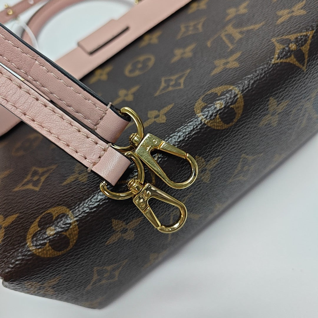 LOCKY BB Monogram Coated Canvas Pink