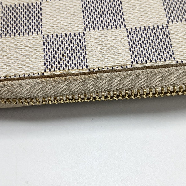 ZIPPY Damier Azur Coated Canvas White Wallet