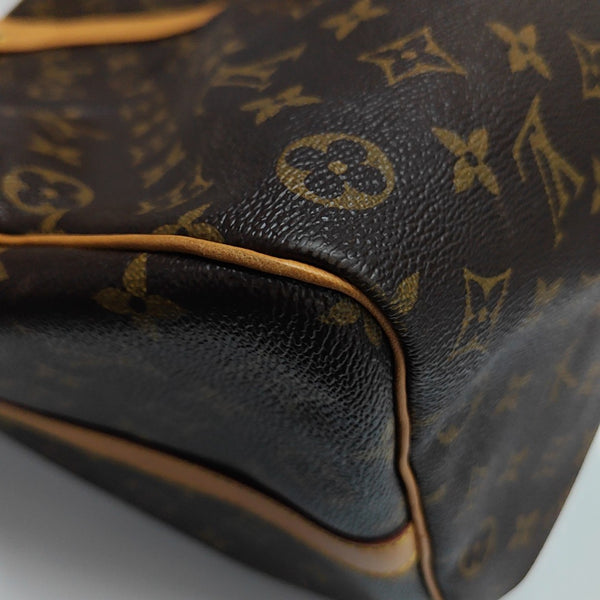 KEEPALL 50 Monogram Coated Canvas Brown