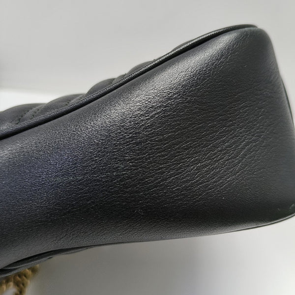 GG Marmont Medium Quilted Calfskin Black
