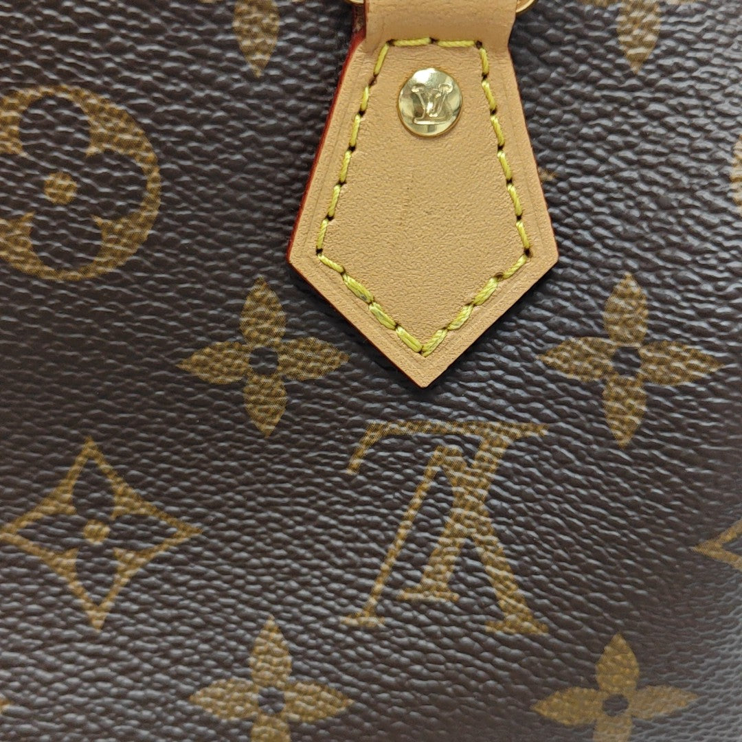 SPEEDY Nano Monogram Coated Canvas Brown