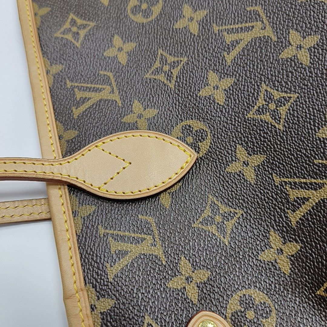 NEVERFULL MM Monogram Coated Canvas Brown