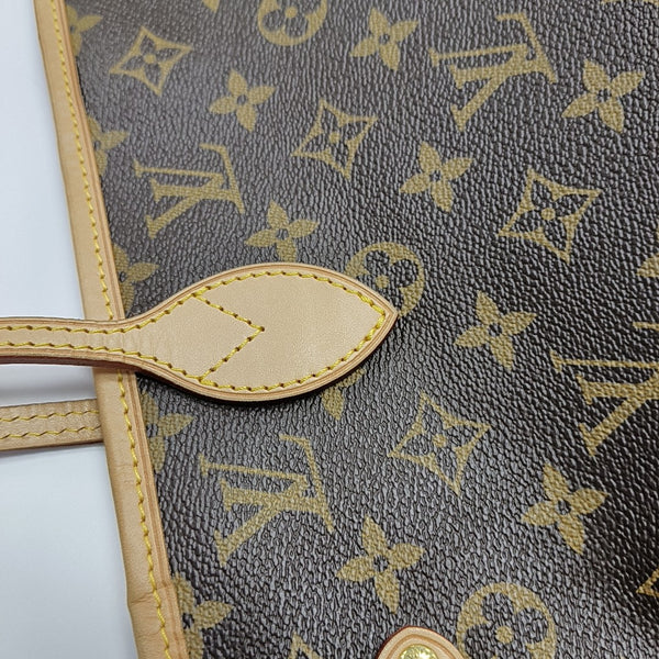 NEVERFULL MM Monogram Coated Canvas Brown