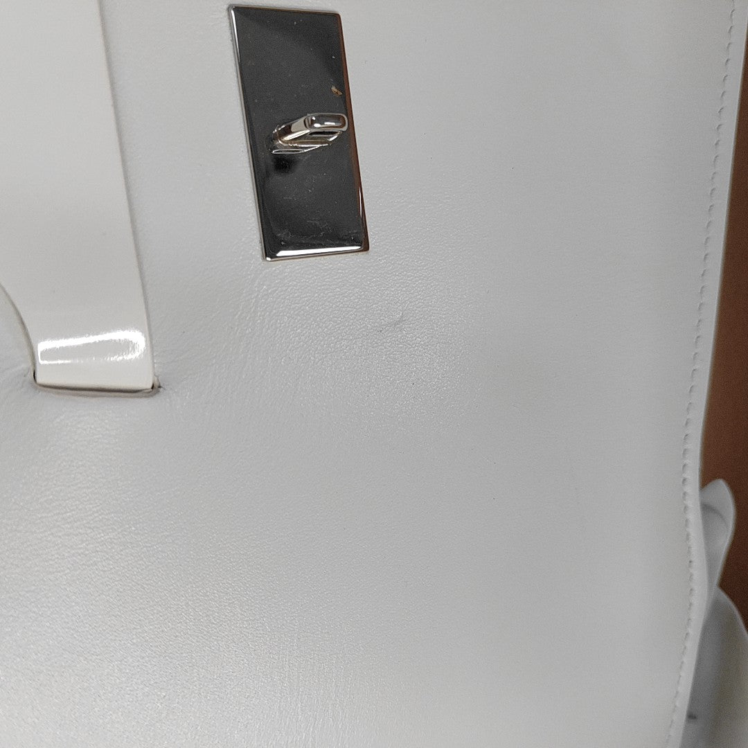 Patent Leather Shoulder Bag White