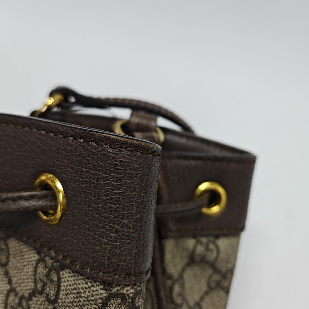 Ophidia Mini Monogram Coated Canvas Beige