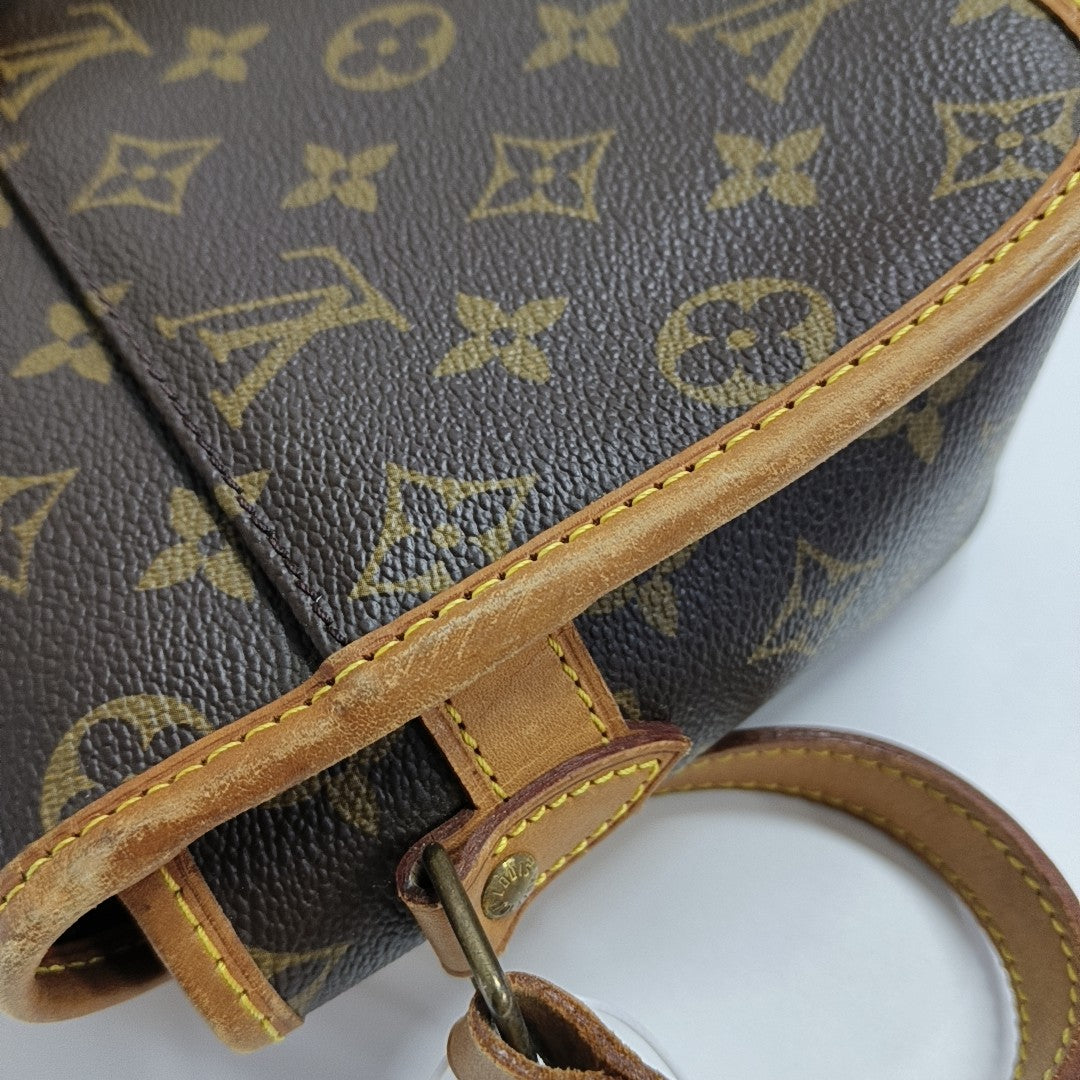 SOLOGNE PM Monogram Coated Canvas Brown