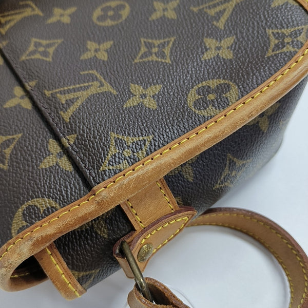 SOLOGNE PM Monogram Coated Canvas Brown