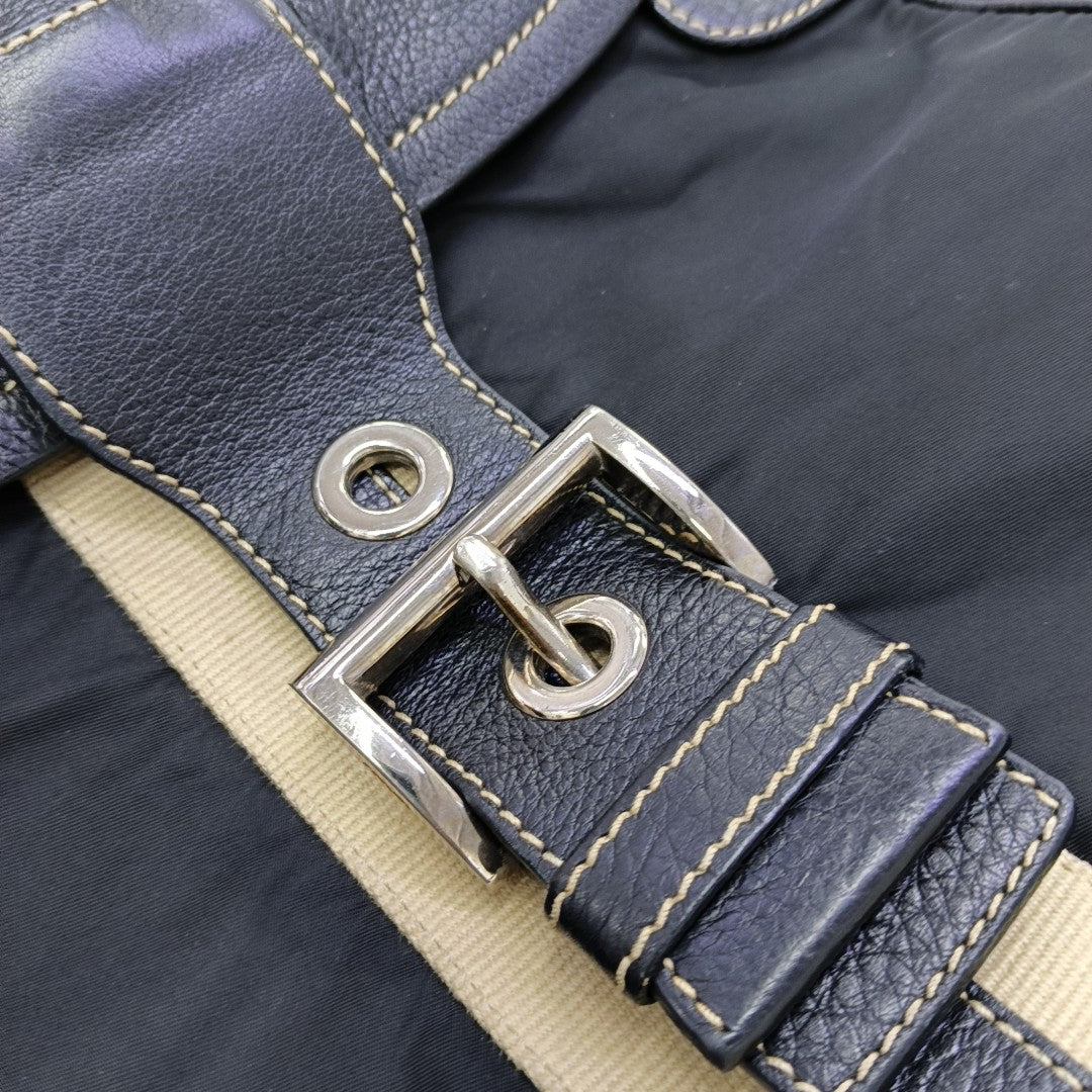 Nylon Top Handle Bag Black