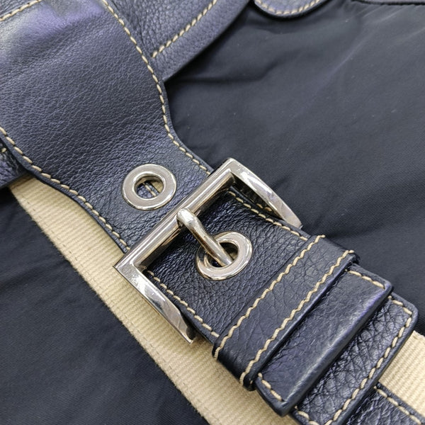Nylon Top Handle Bag Black