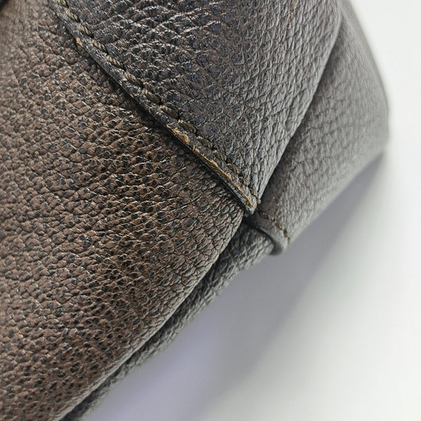 Calfskin Top Handle Bag Brown