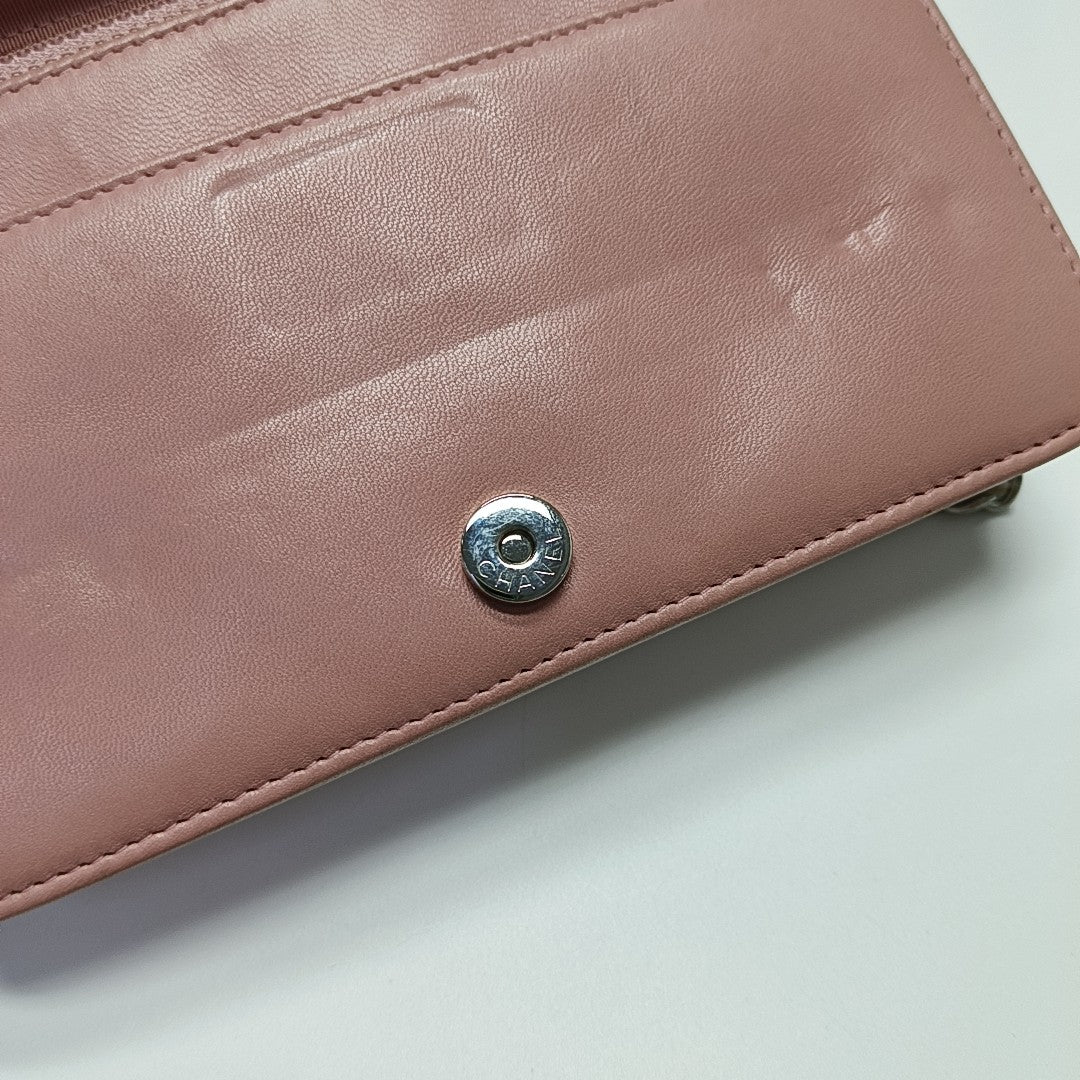 WOC Quilted Calfskin Pink
