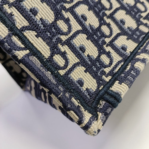 Book Tote Medium Oblique Canvas Blue