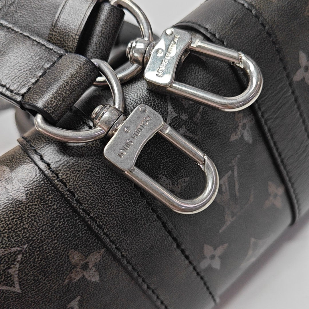 KEEPALL Monogram Calfskin Black