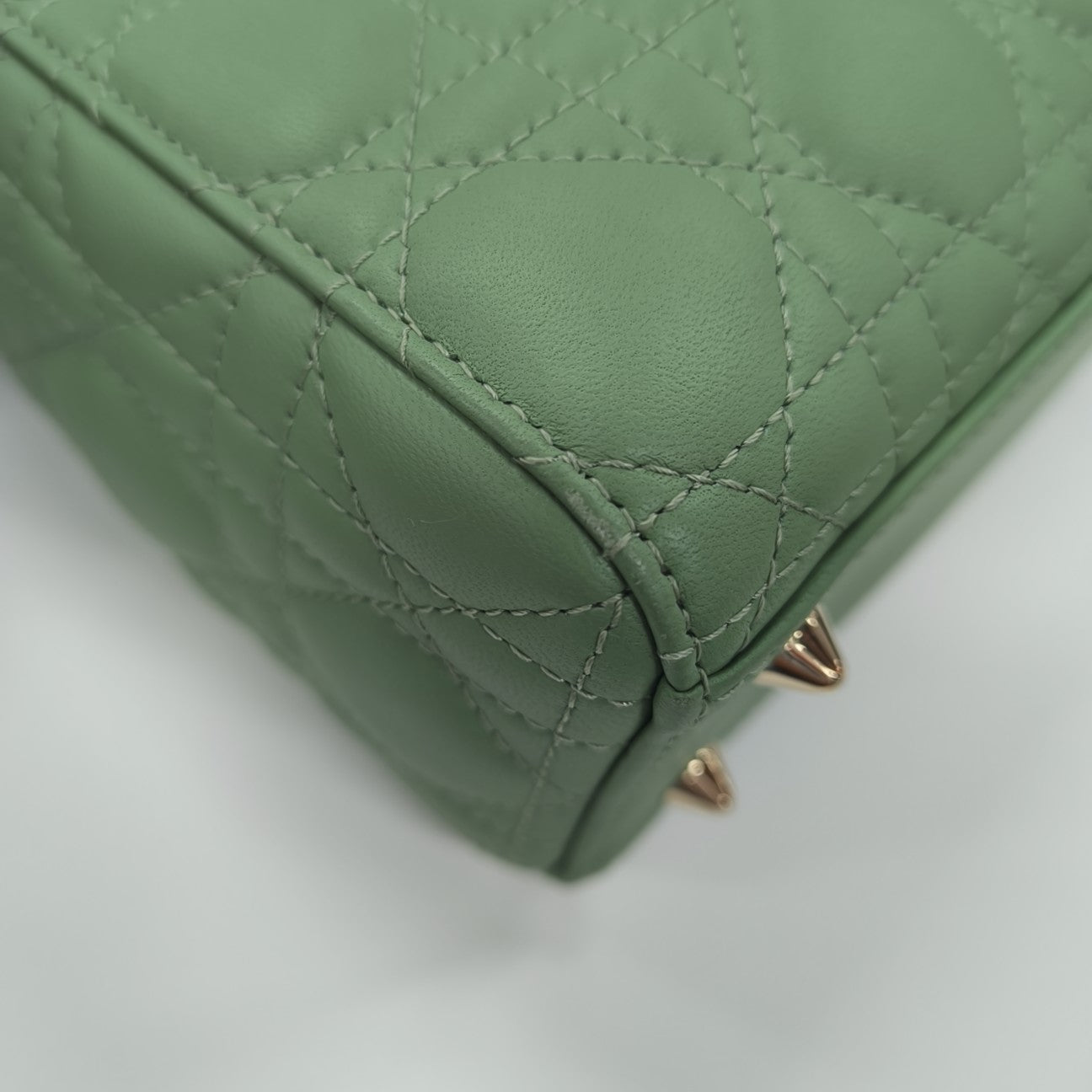 Lady Dior Small Cannage Lambskin Green