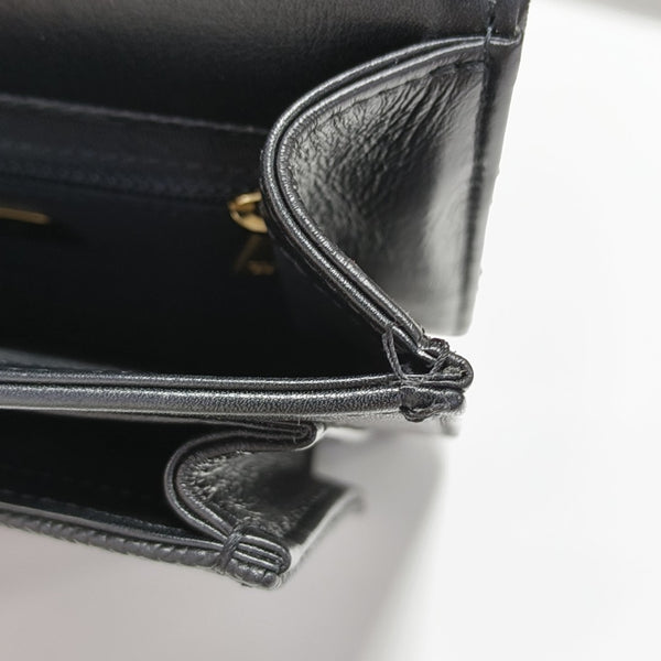 Quilted Calfskin Shoulder Bag Black