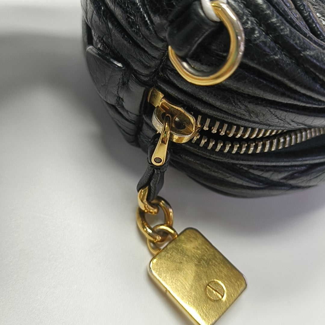 Matelassé Quilted Lambskin Black