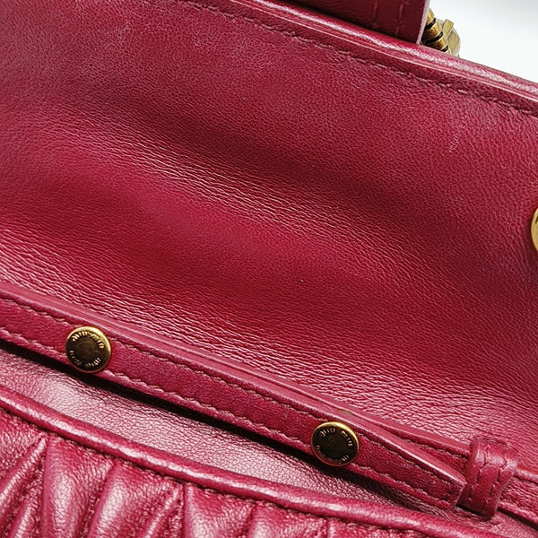 Quilted Lambskin Crossbody Bag Red