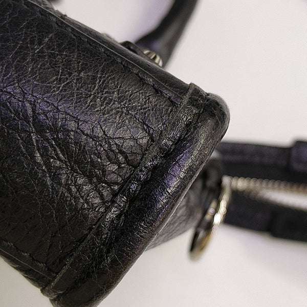Classic Metallic Edge City Calfskin Black