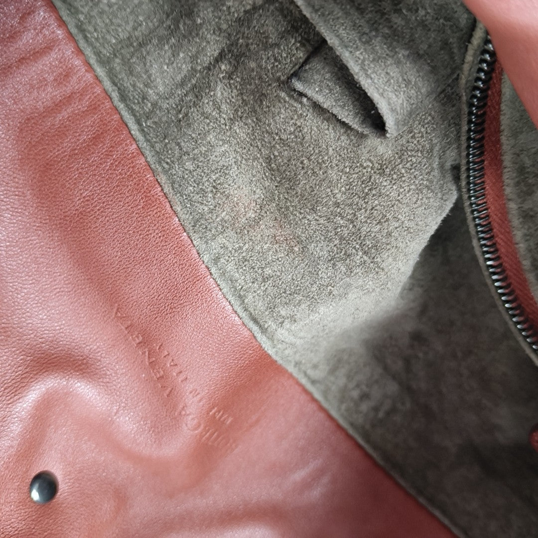 Lambskin Bucket Bag Red