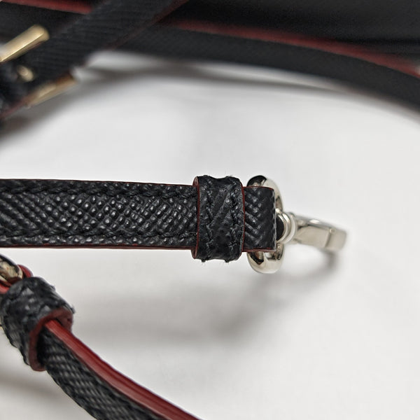 Denim Small Saffiano Calfskin Black