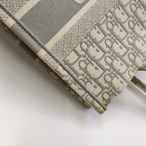 Book Tote Medium Oblique Canvas White
