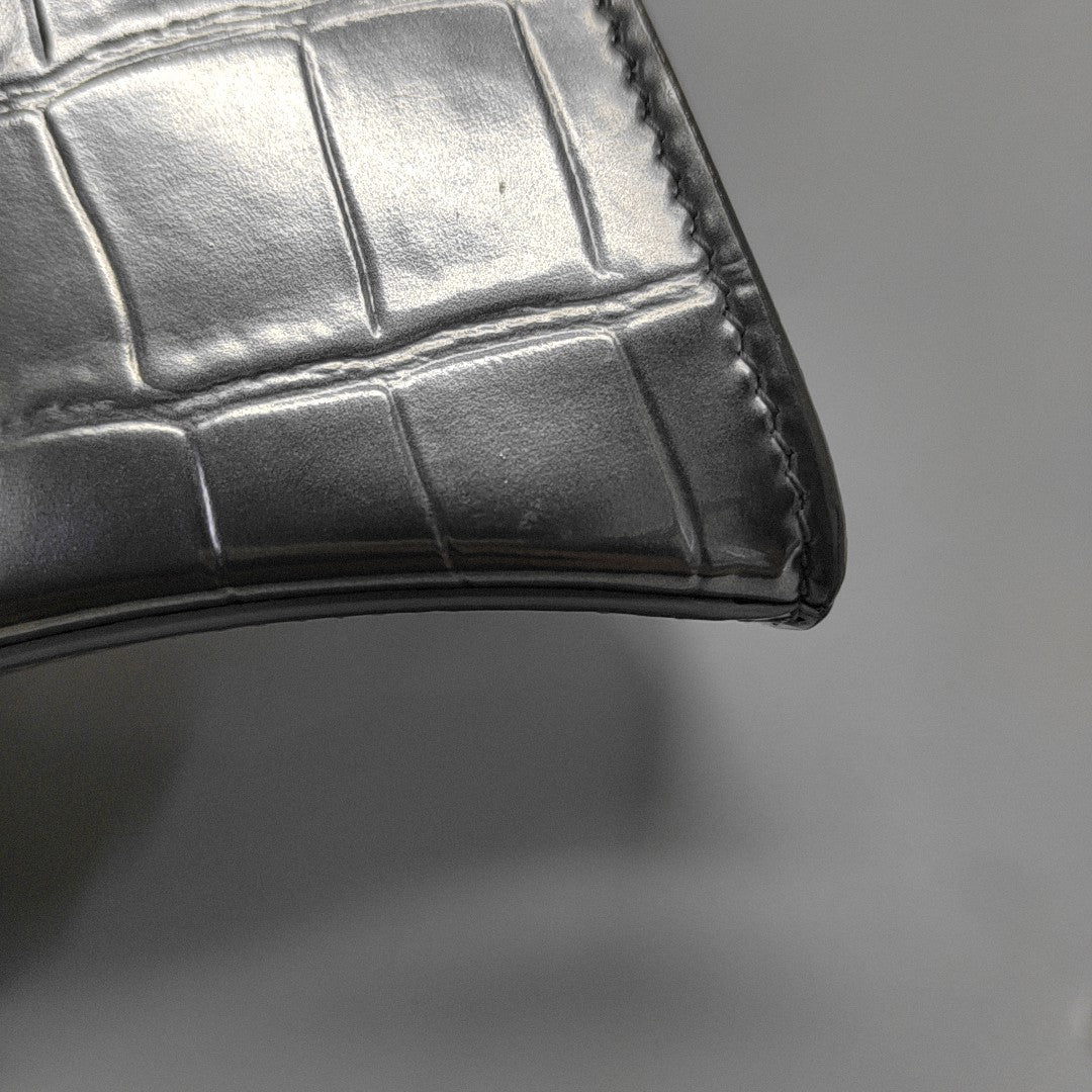 Hourglass Mini Calfskin Silver