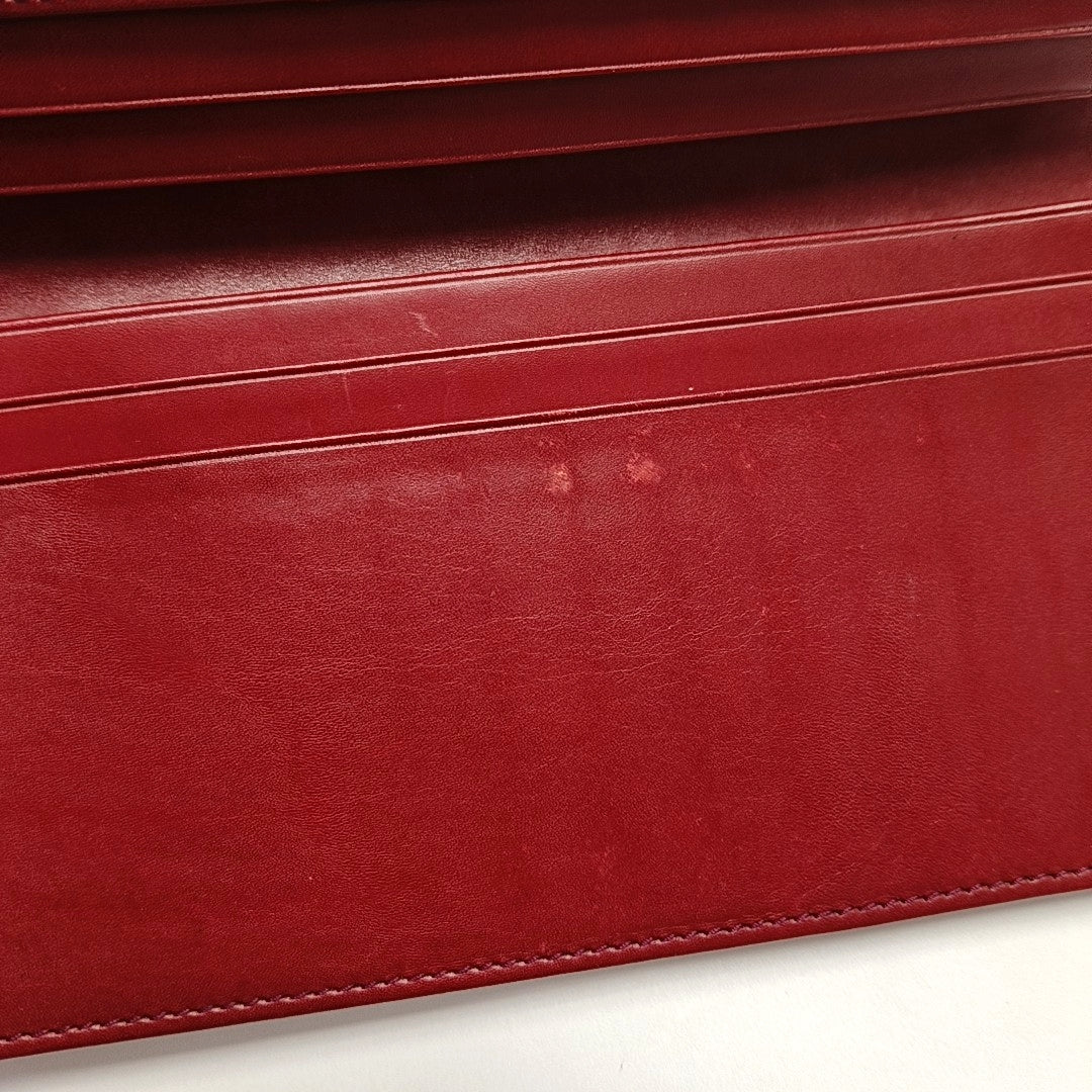 Authenticated pre-owned  Gancini Calfskin Red Wallet - Wallet at Looply