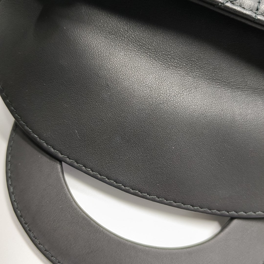 Lady Dior Mini Cannage Calfskin Black