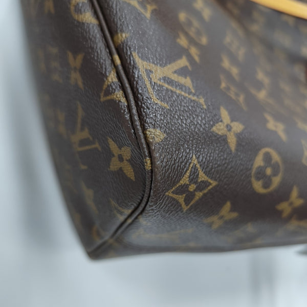 NEVERFULL MM Monogram Coated Canvas Brown