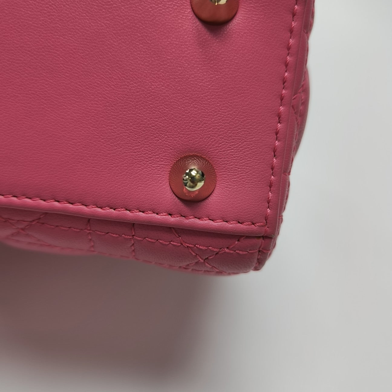 Lady Dior Small Cannage Lambskin Red