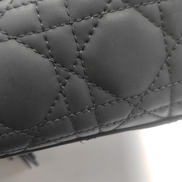 Lady Dior Mini Cannage Lambskin Black