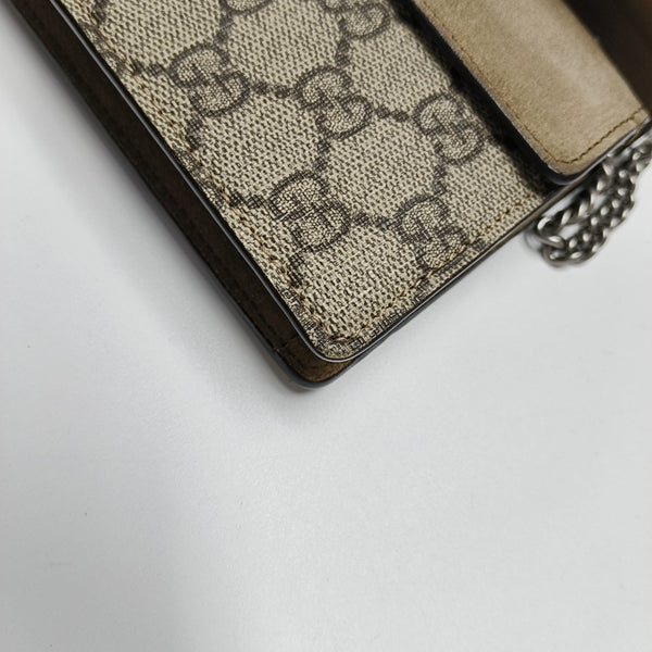 Dionysus Super Mini Monogram Coated Canvas Beige