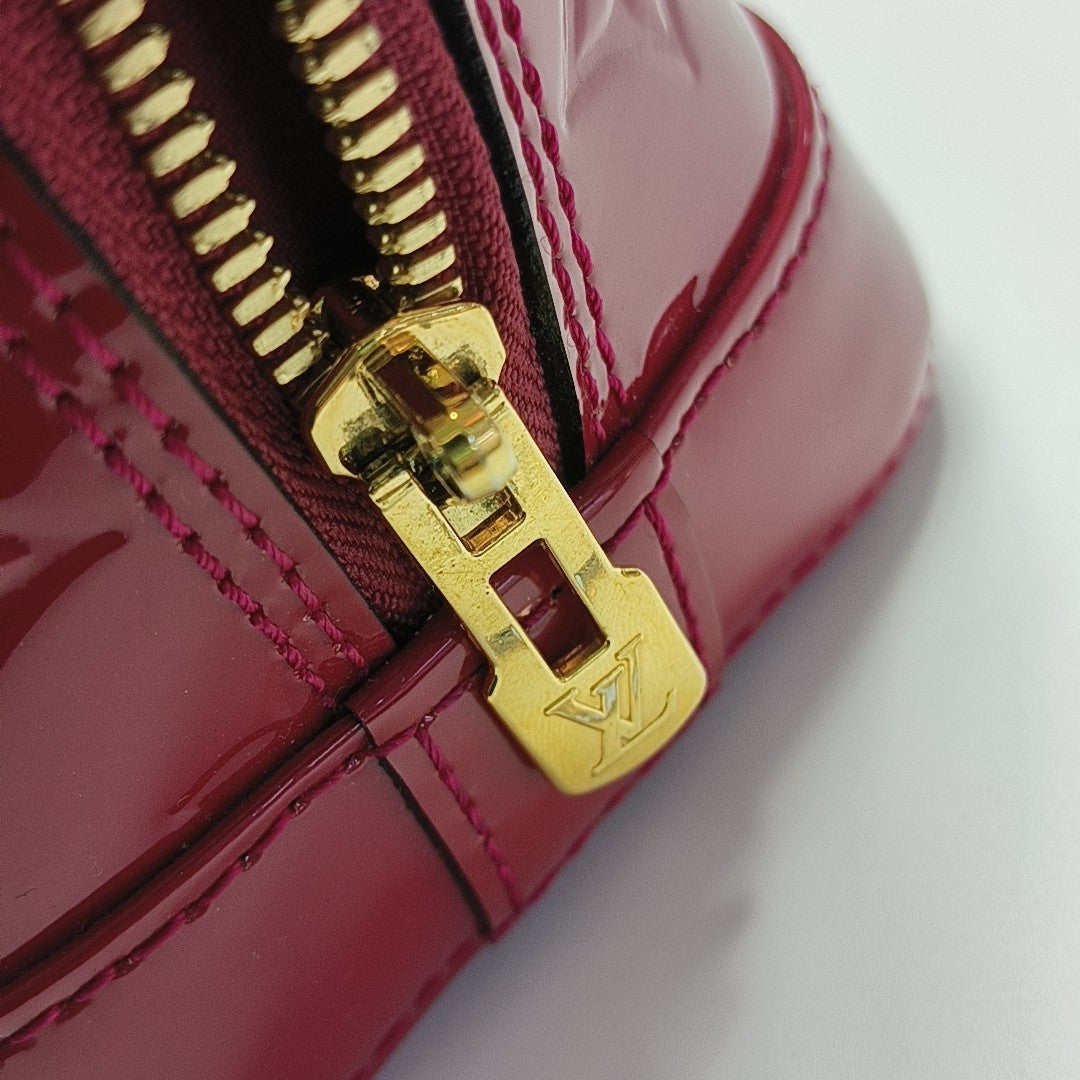 ALMA BB Monogram Patent Leather Red