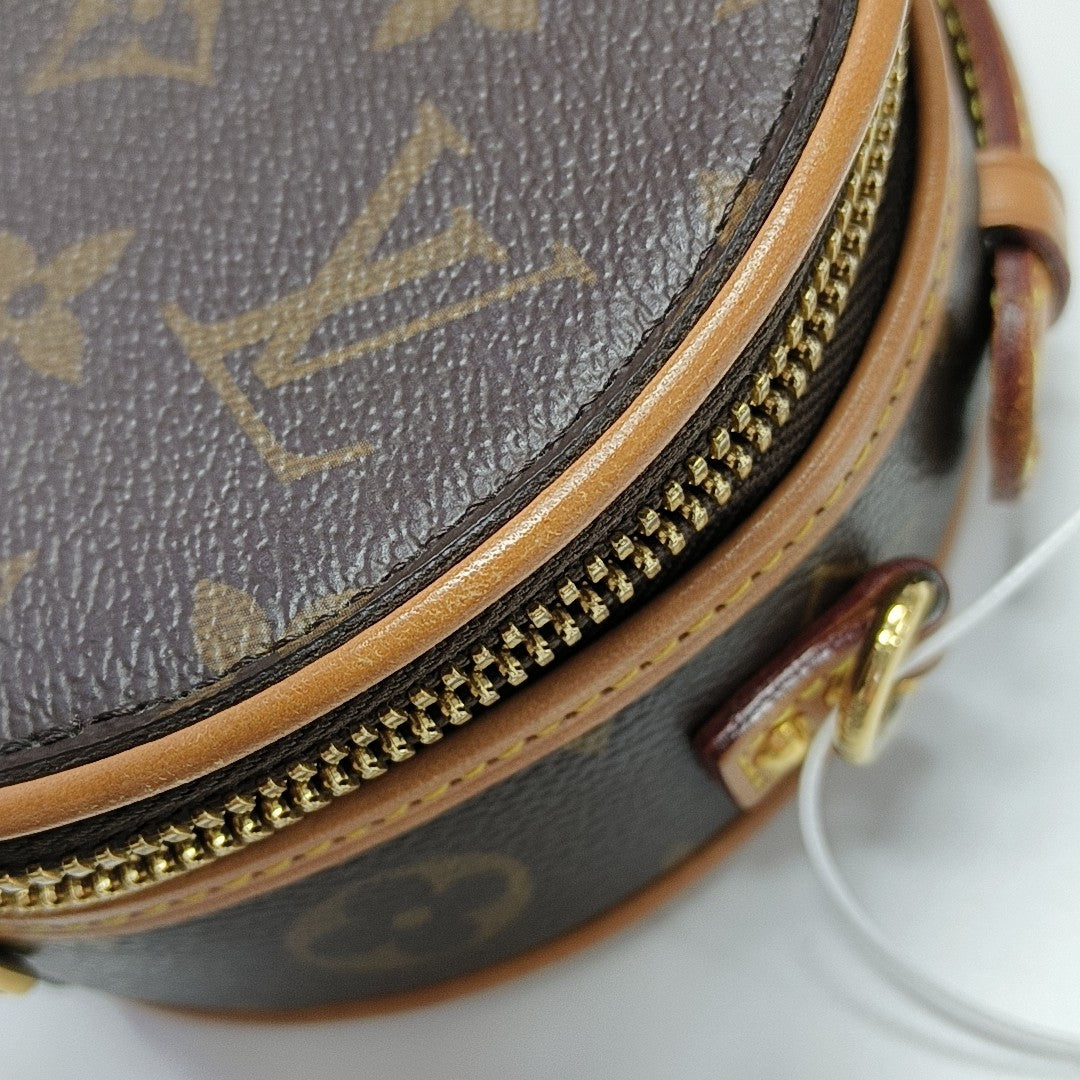 BOITE CHAPEAU Mini Monogram Coated Canvas Brown