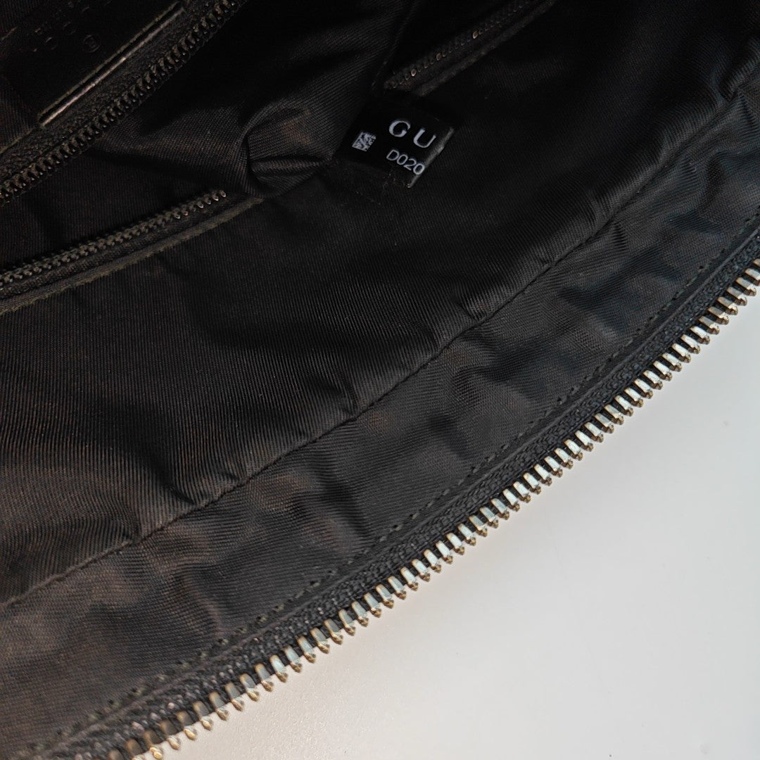 Monogram Coated Canvas Top Handle Bag Black