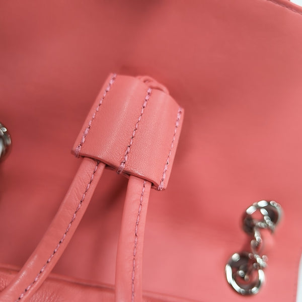 Chevron Calfskin Backpack Pink