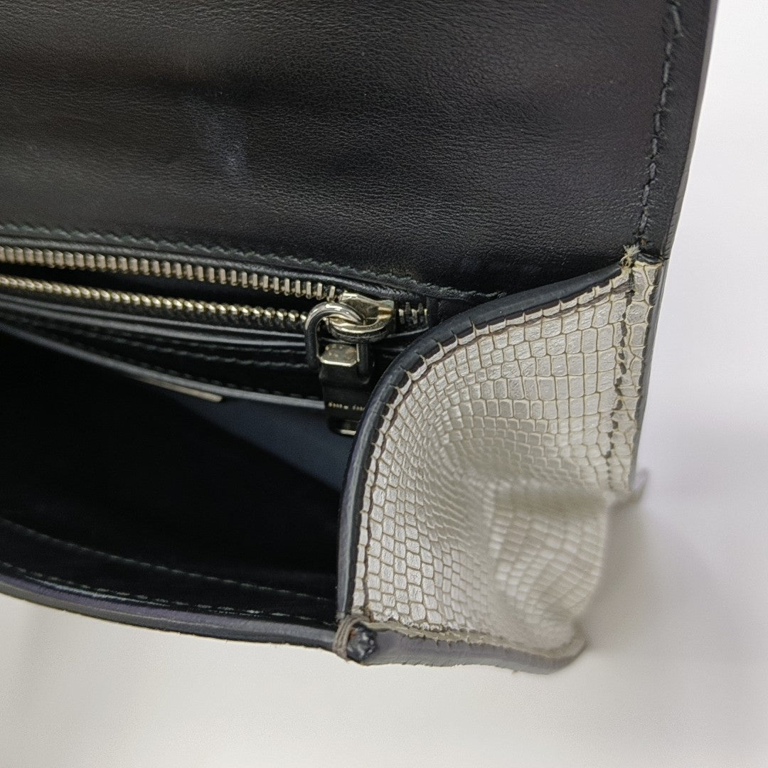 Miu Lady Calfskin Silver