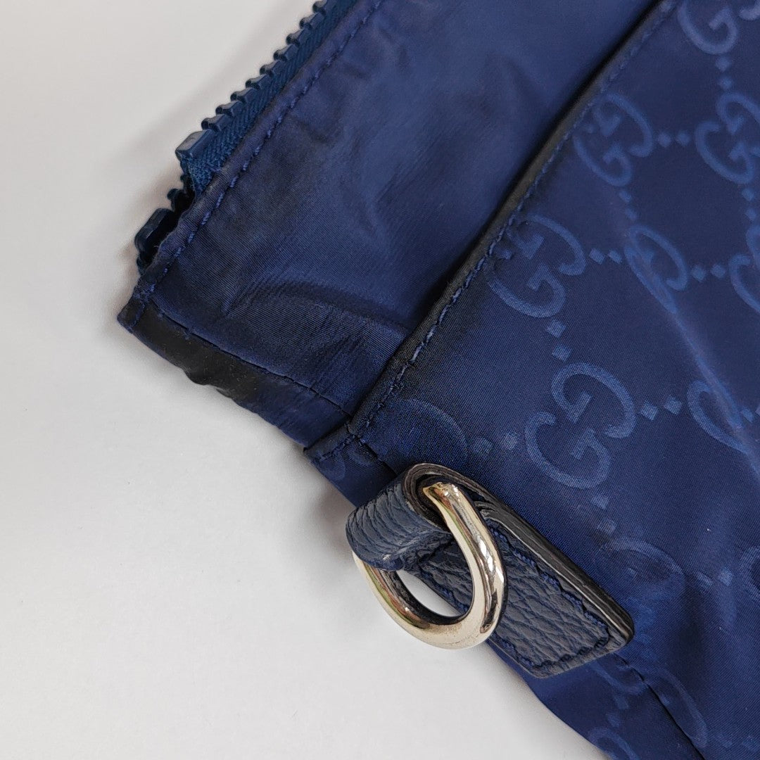 Monogram Nylon Tote Bag Blue