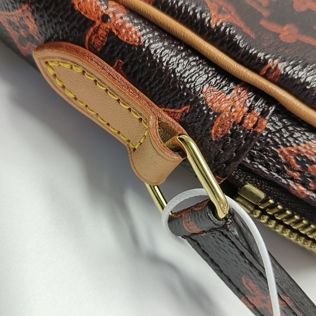 DANUBE MM Monogram Coated Canvas Brown