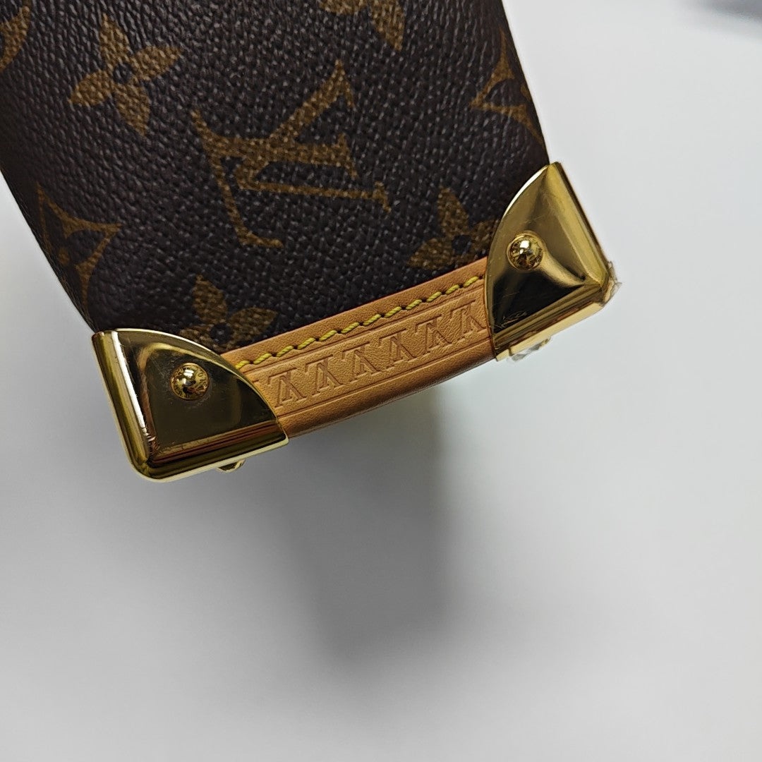 SIDE TRUNK MM Monogram Coated Canvas Brown
