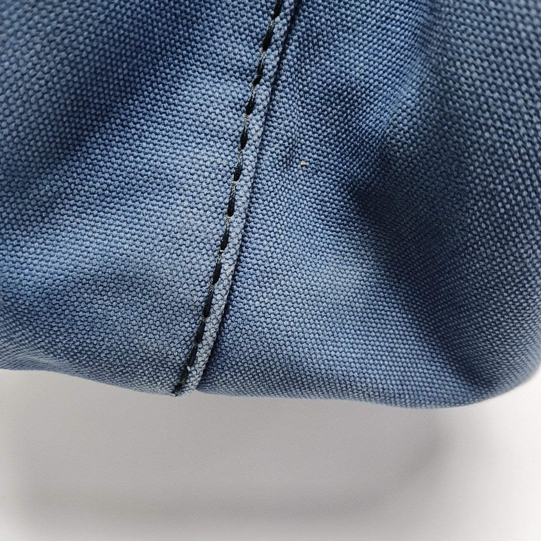 Denim Quilted Canvas Blue