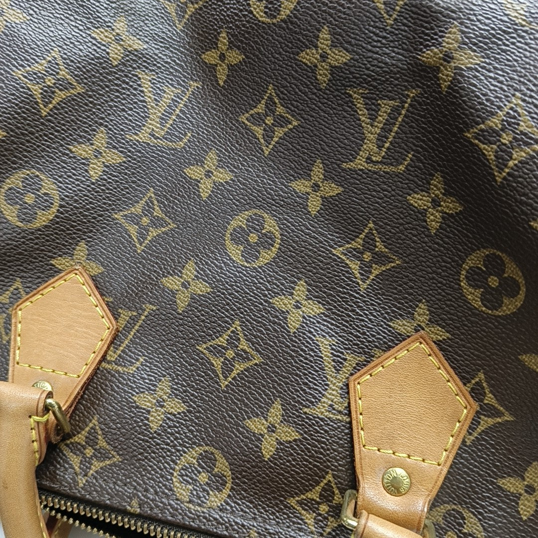SPEEDY 30 Monogram Coated Canvas Brown