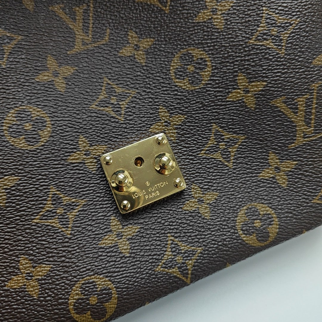 MÉTIS MM Monogram Coated Canvas Brown