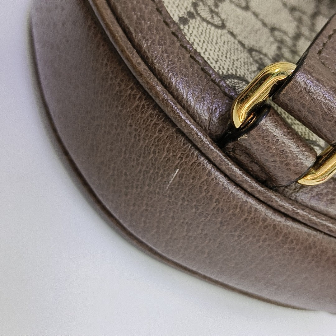 Ophidia Mini Monogram Coated Canvas Beige